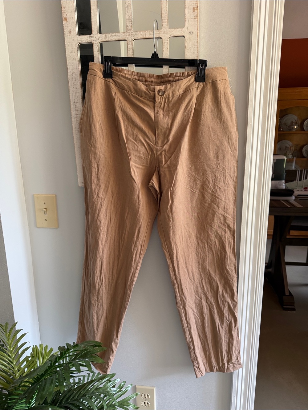 Men's Slim Fit Chino Pants in Tan